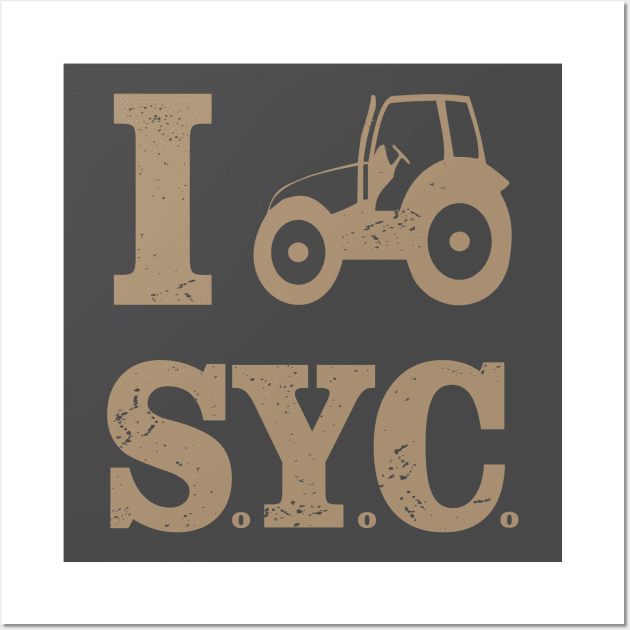 i tractor syc brown Wall Art by CrazyCreature